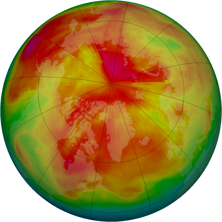 Arctic ozone map for 14 March 1981